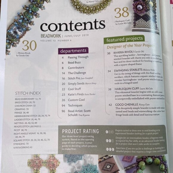 Beadwork Magazine Jewelry Crafting Book u  Jun July 2010  Vol 13 No 4 - Picture 5 of 9